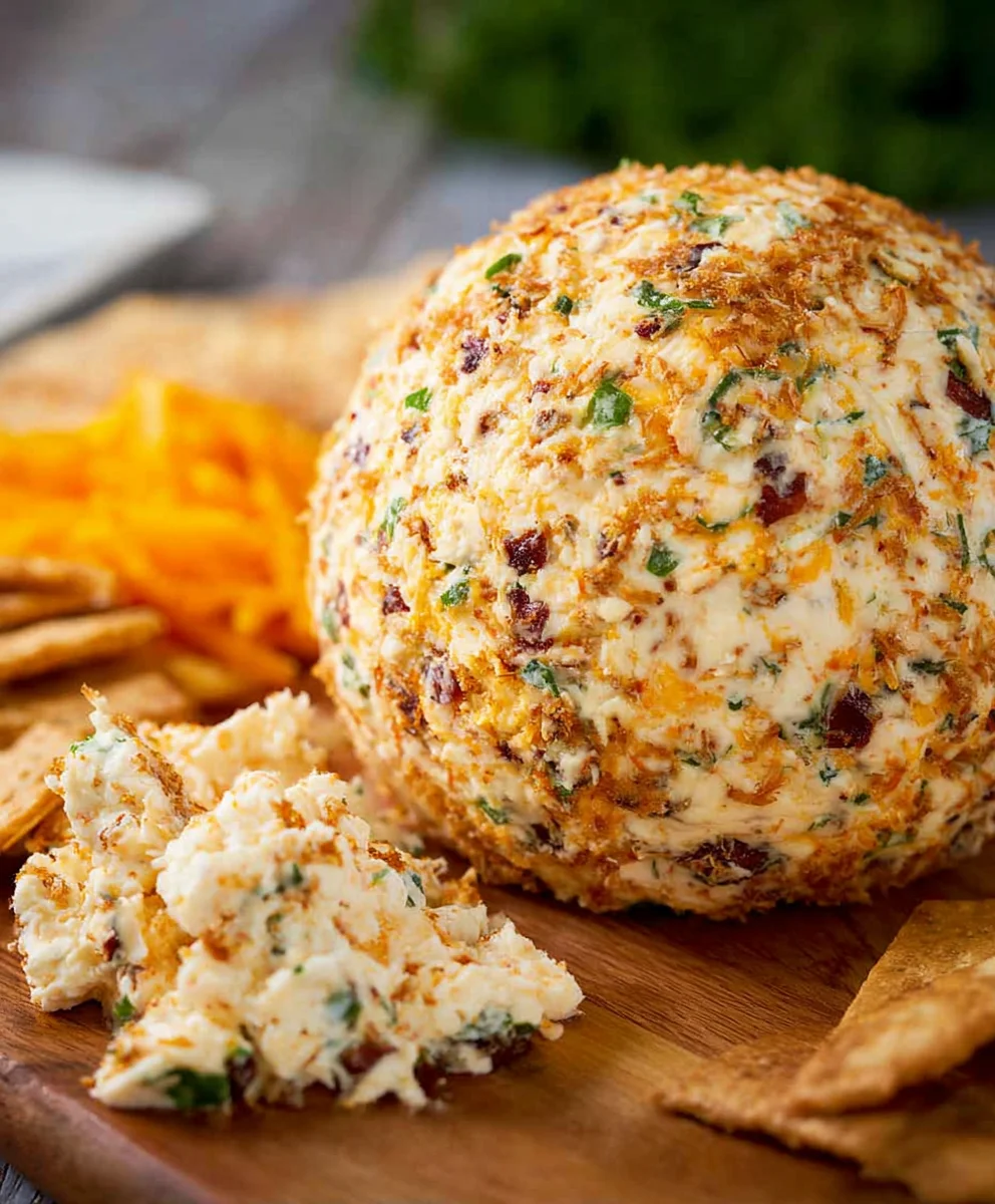 Cheddar Ranch Cheeseball-Easy Appetizer Recipe