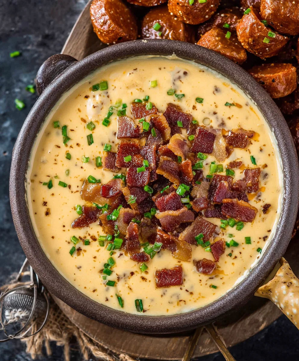 Non-Alcoholic Beer Cheese Dip-Beef Bacon Flavor