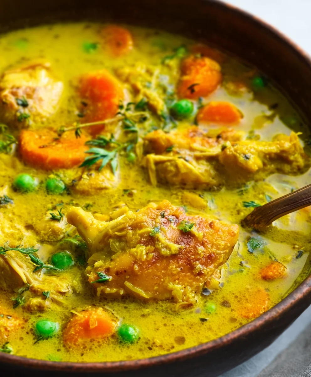 Anti-Inflammatory Turmeric Chicken Soup-Soothing & Healthy