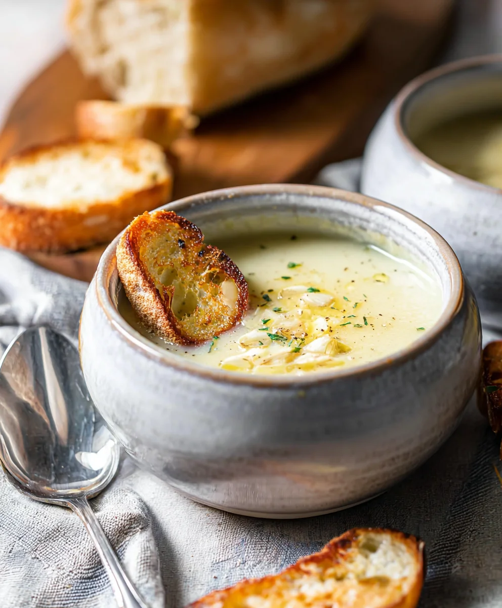Classic French Garlic Soup Recipe - Rich Flavor