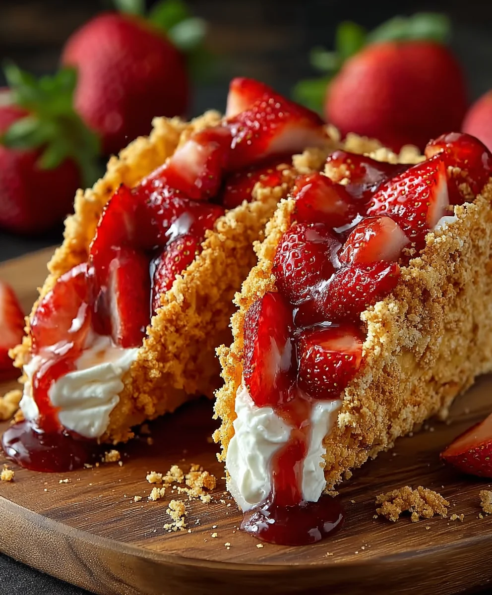 Strawberry Crunch Cheesecake Tacos-Sweet Dessert Recipe