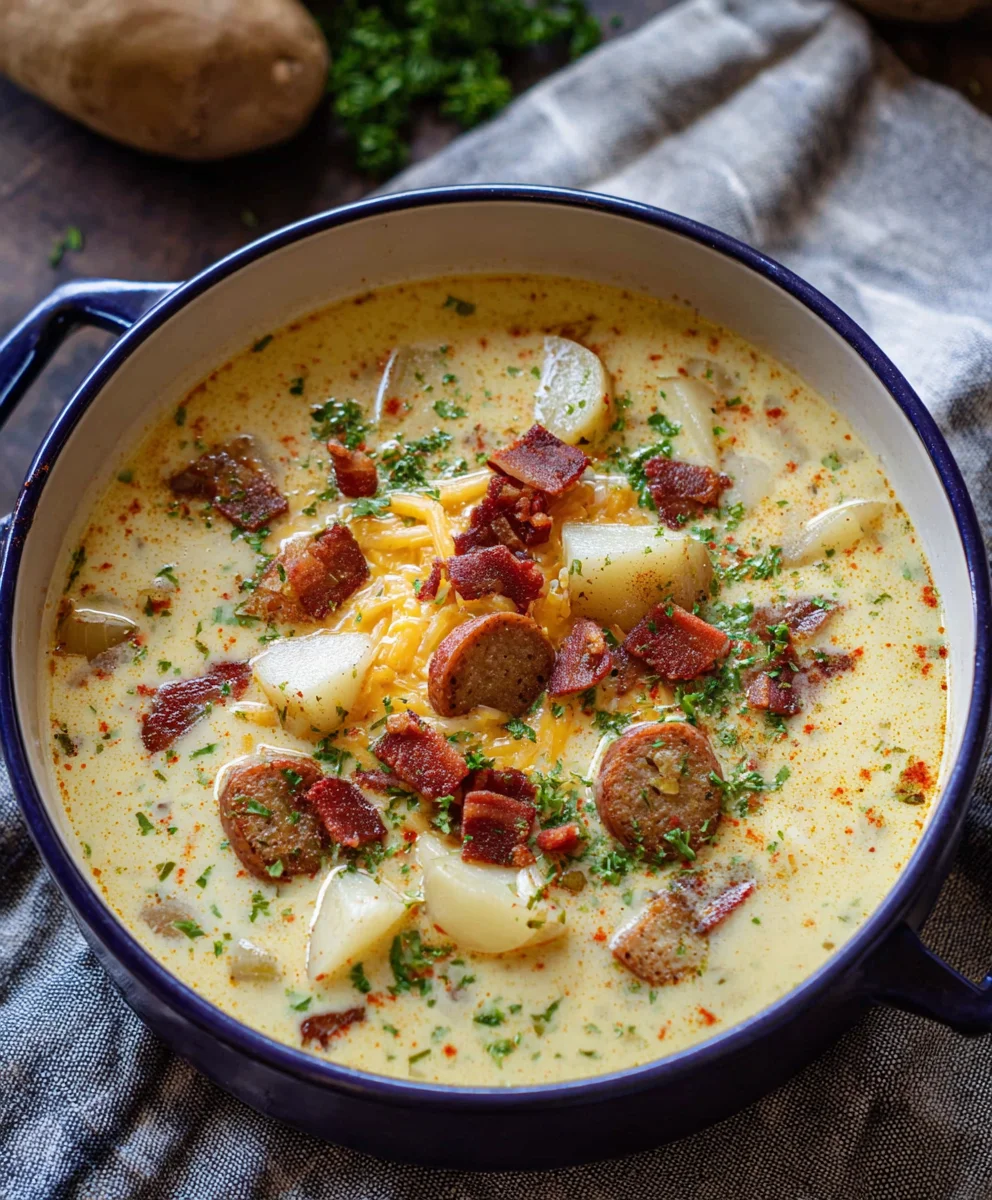 Hearty Cajun Potato Soup Recipe-Creamy & Flavorful