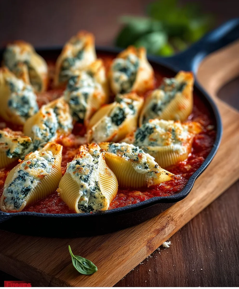 Spinach Ricotta Stuffed Shells Recipe- Easy Dinner