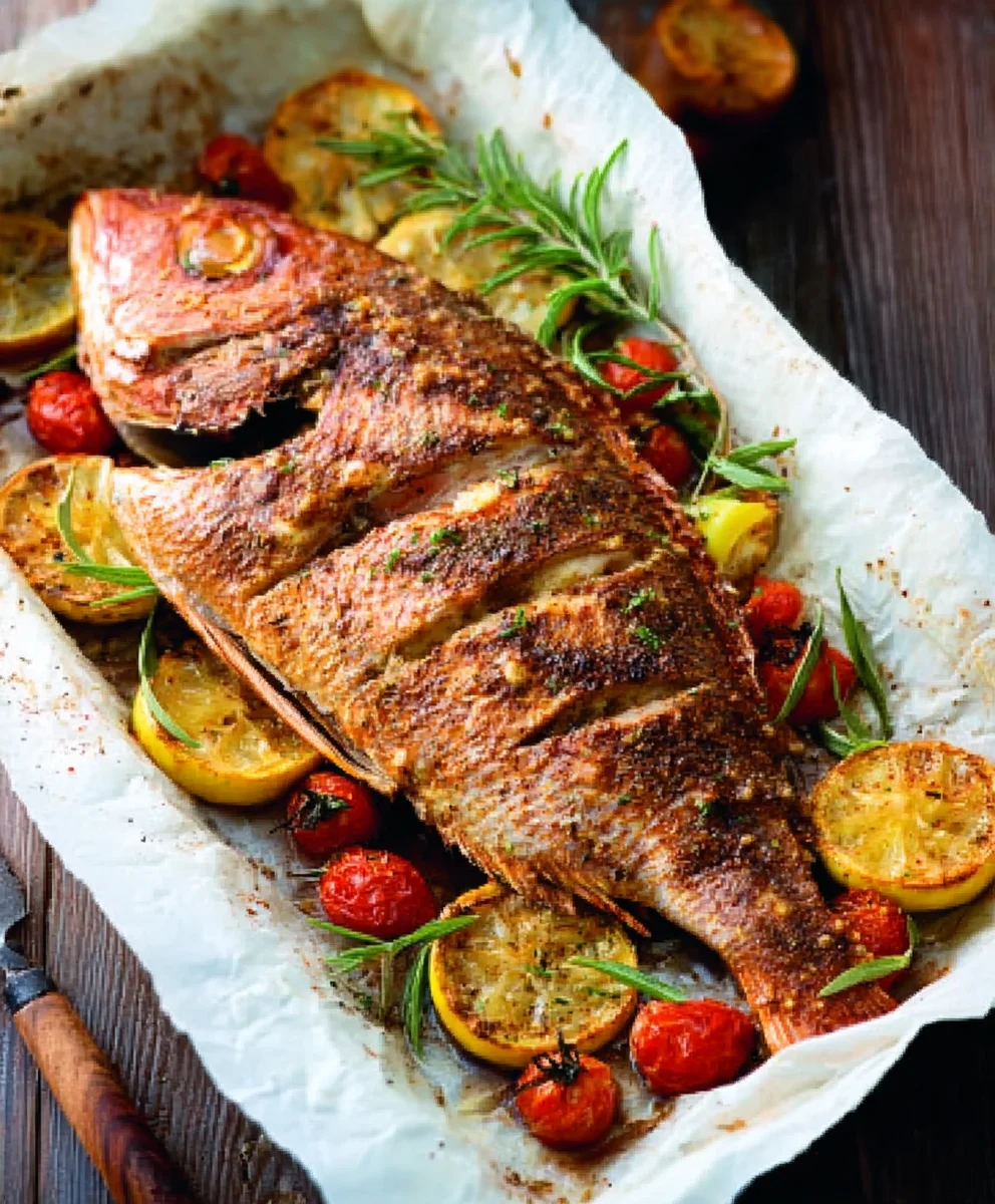 Easy Oven Baked Whole Snapper Recipe