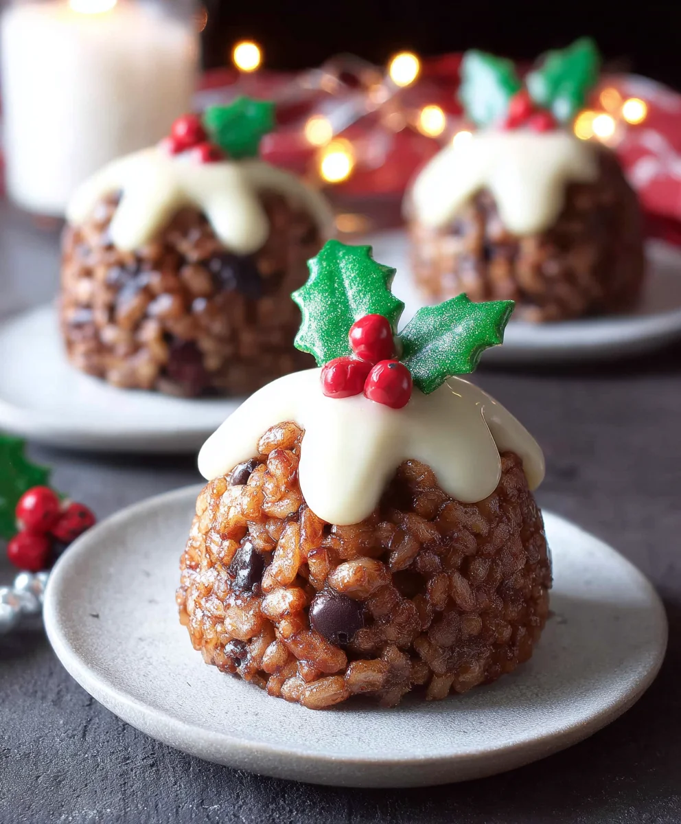 Christmas Rice Krispie Puddings Festive Easy Treat