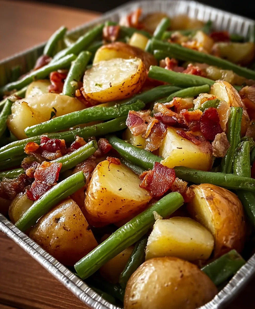 Ranch Green Beans and Potatoes Recipe-Easy Side Dish