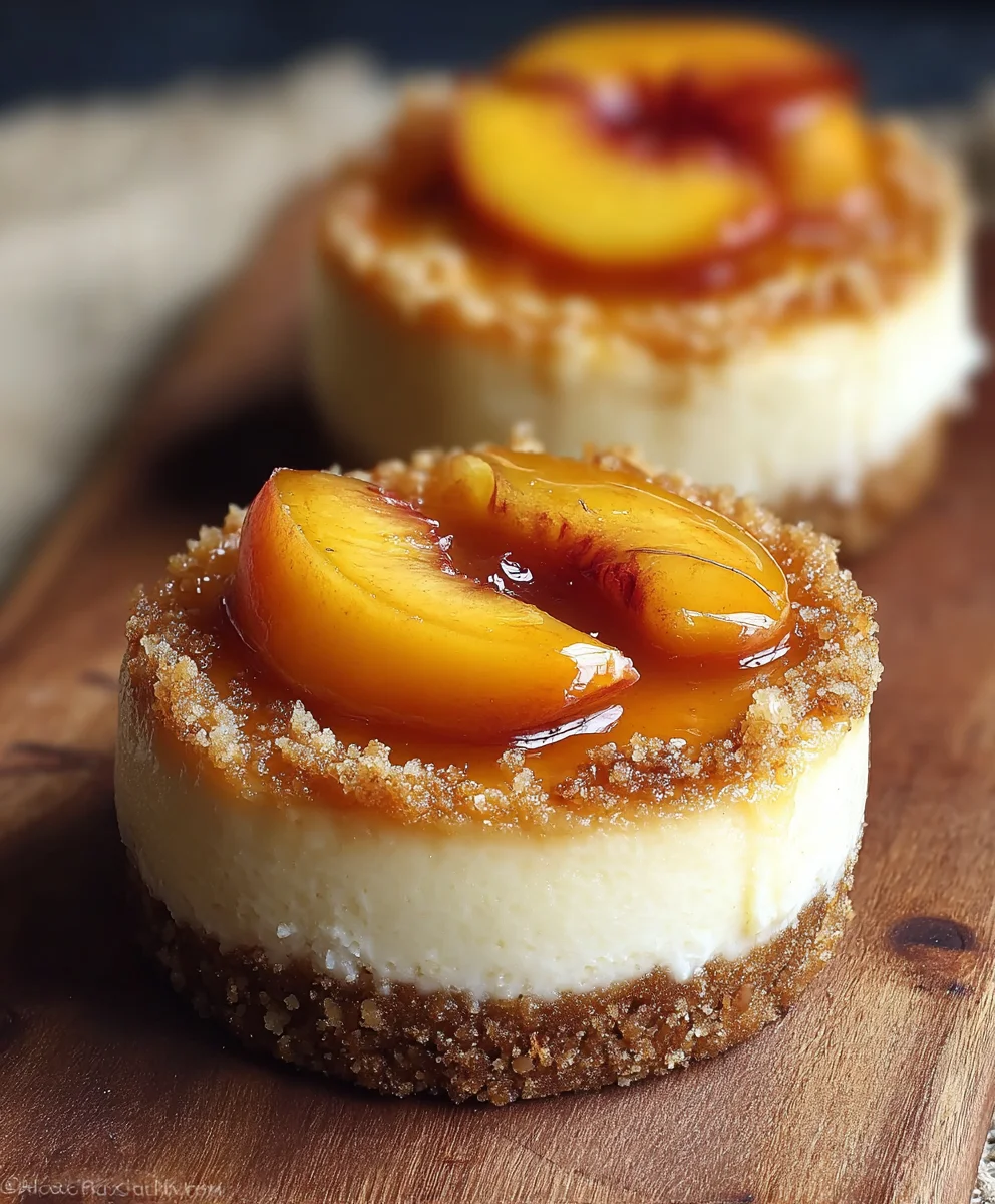 Peach Cobbler Cheesecakes- Decadent Dessert Bliss