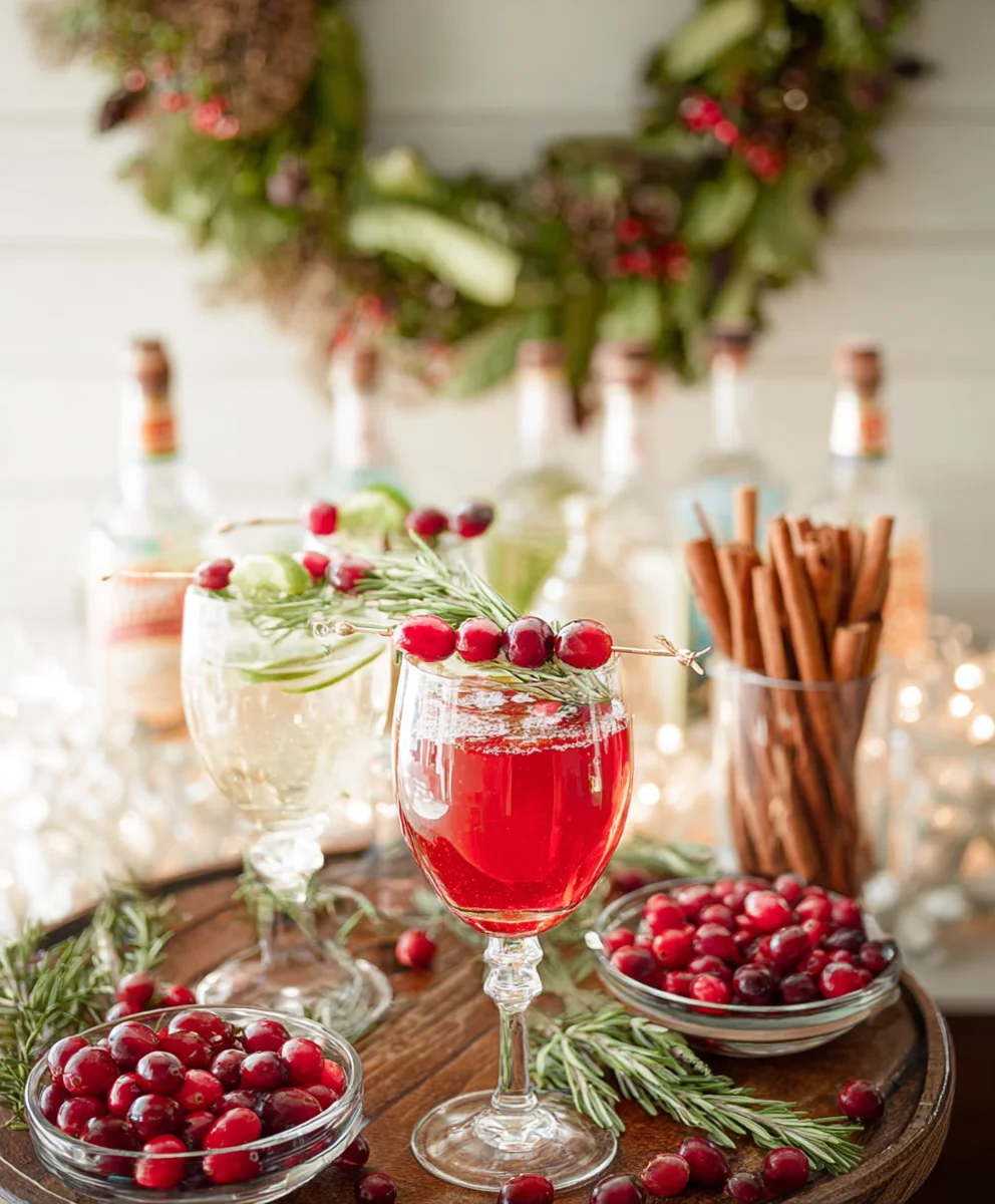 Affordable Holiday Drink Station- Easy Non-Alcohol Alternatives