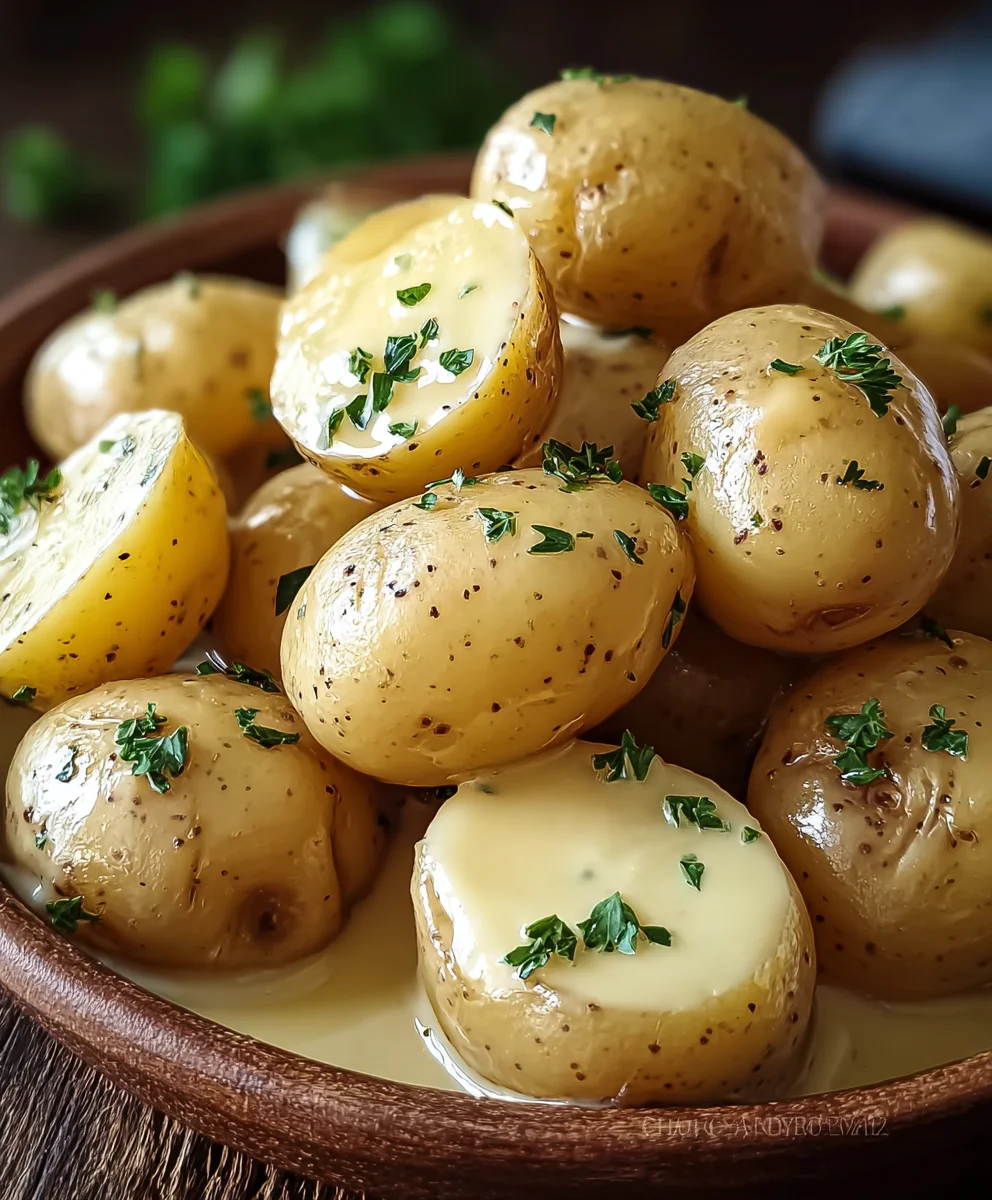 Creamy Baby Potatoes-Easy Weeknight Dinner