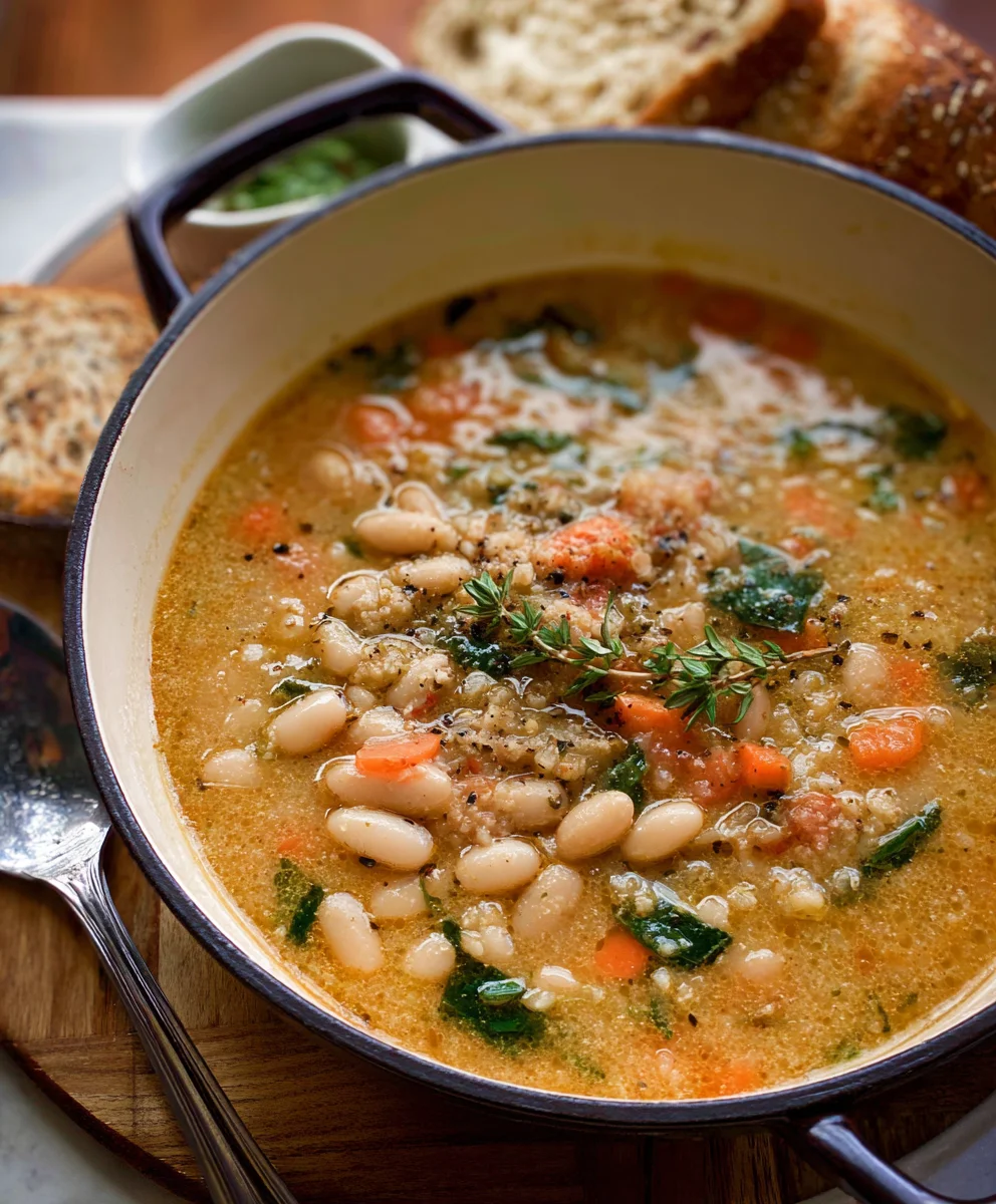Tuscan White Bean Soup-Hearty & Delicious Recipe