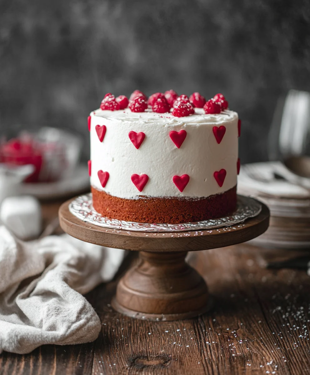Red and White Non-Non-Non-Alcoholic Alternativeic Vnon-alcoholic alentine Cake Delight