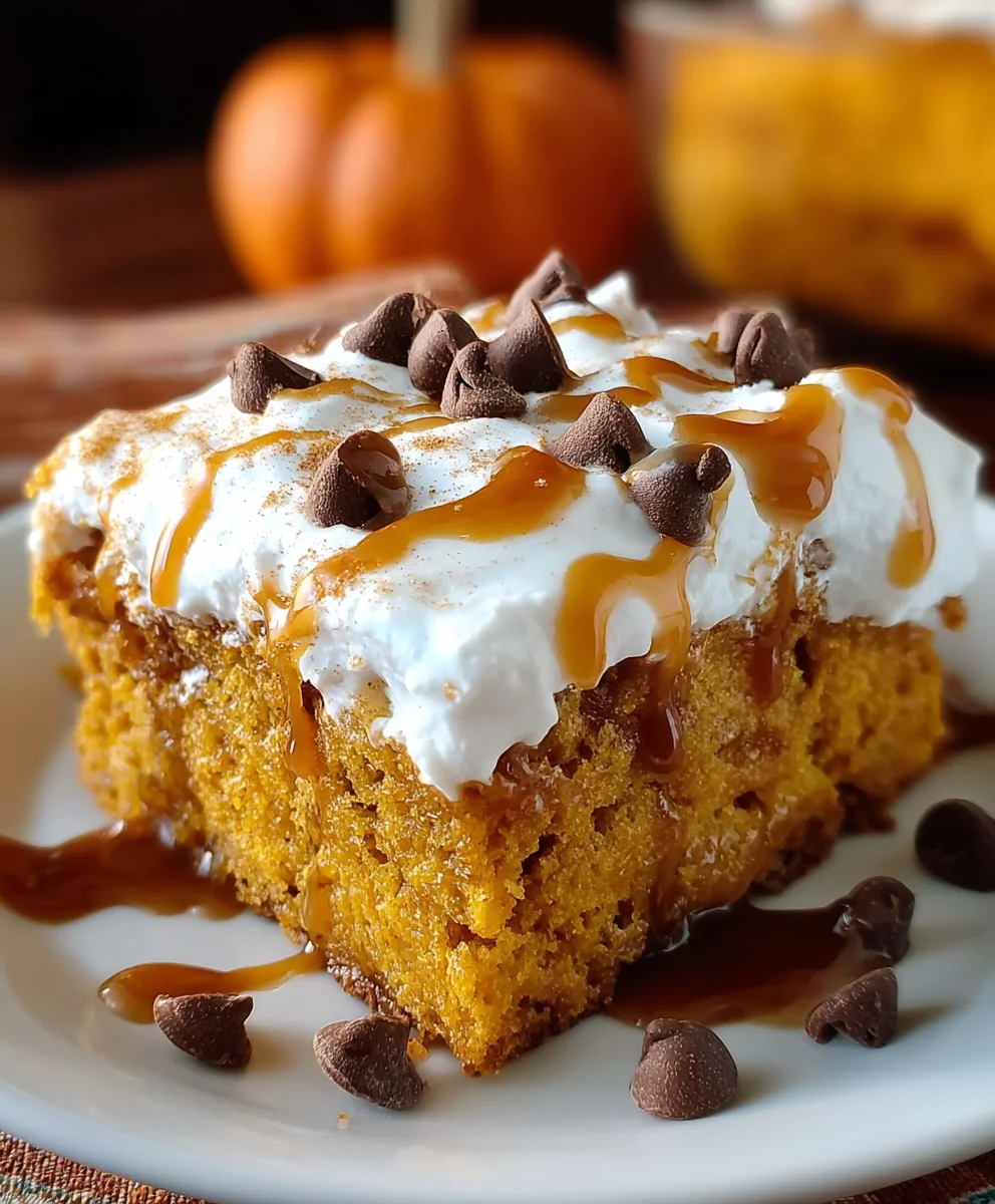 Easy Pumpkin Poke Cake Recipe - Moist & Delicious