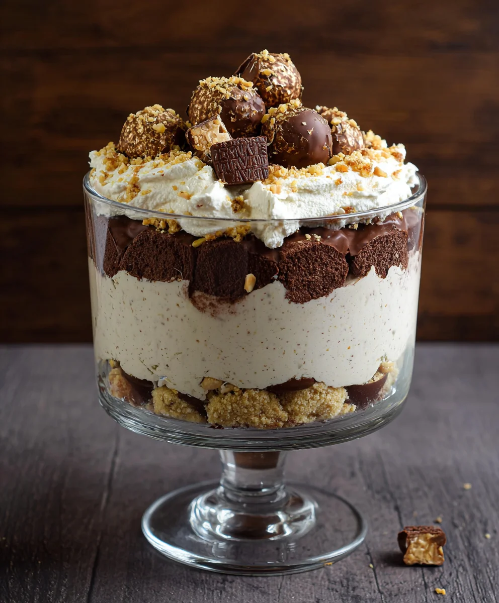 Decadent Ferrero Rocher Trifle Dessert-Easy Recipe