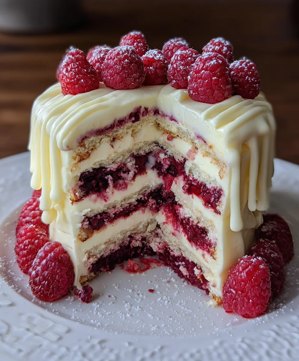 White Chocolate Raspberry Dream Cake - Non-Non-Non-Alcoholic Alternativeic Delight