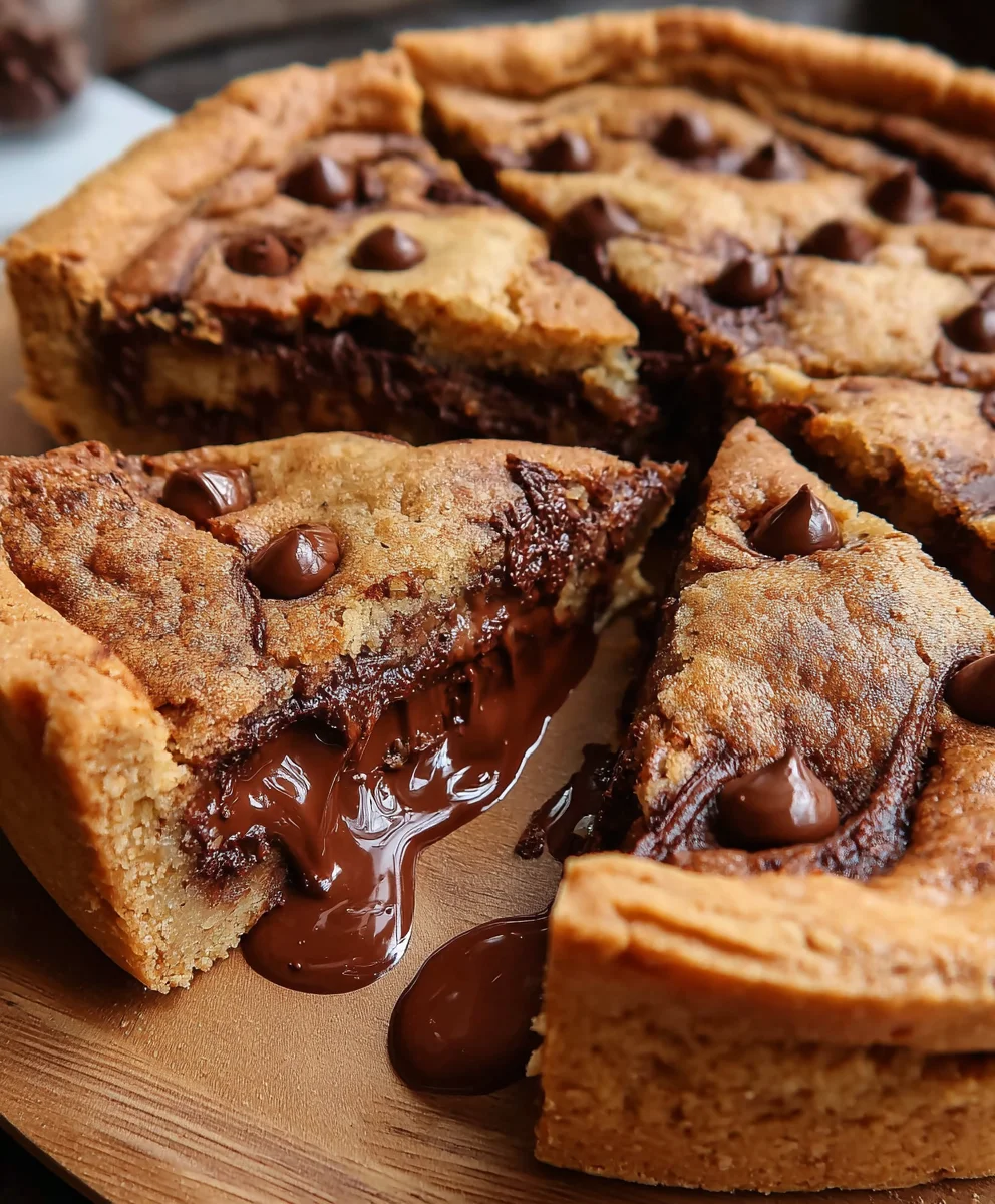 Nutella Stuffed Cookie Pie Recipe-Decadent Dessert