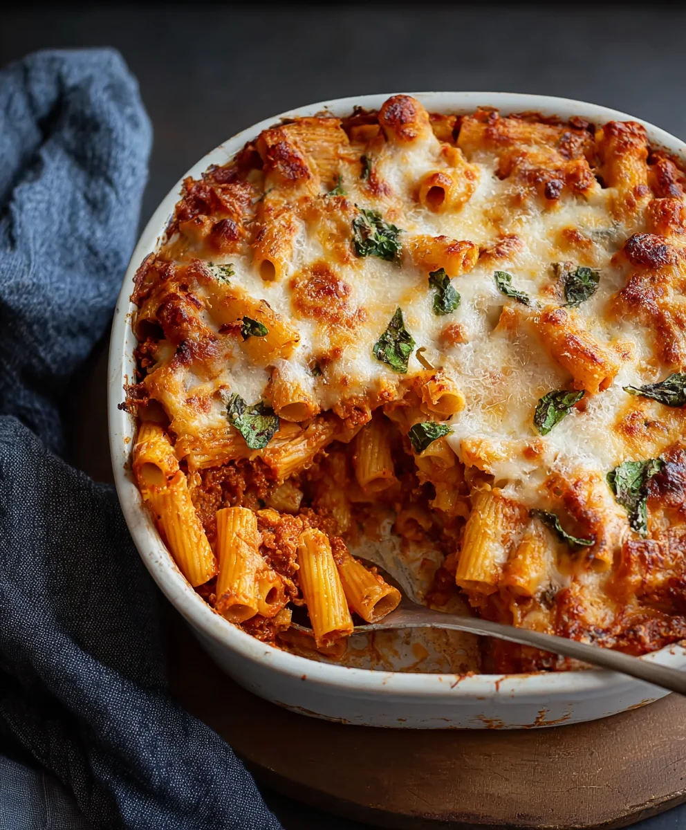 Three Cheese Baked Ziti - Comfort Food Classic