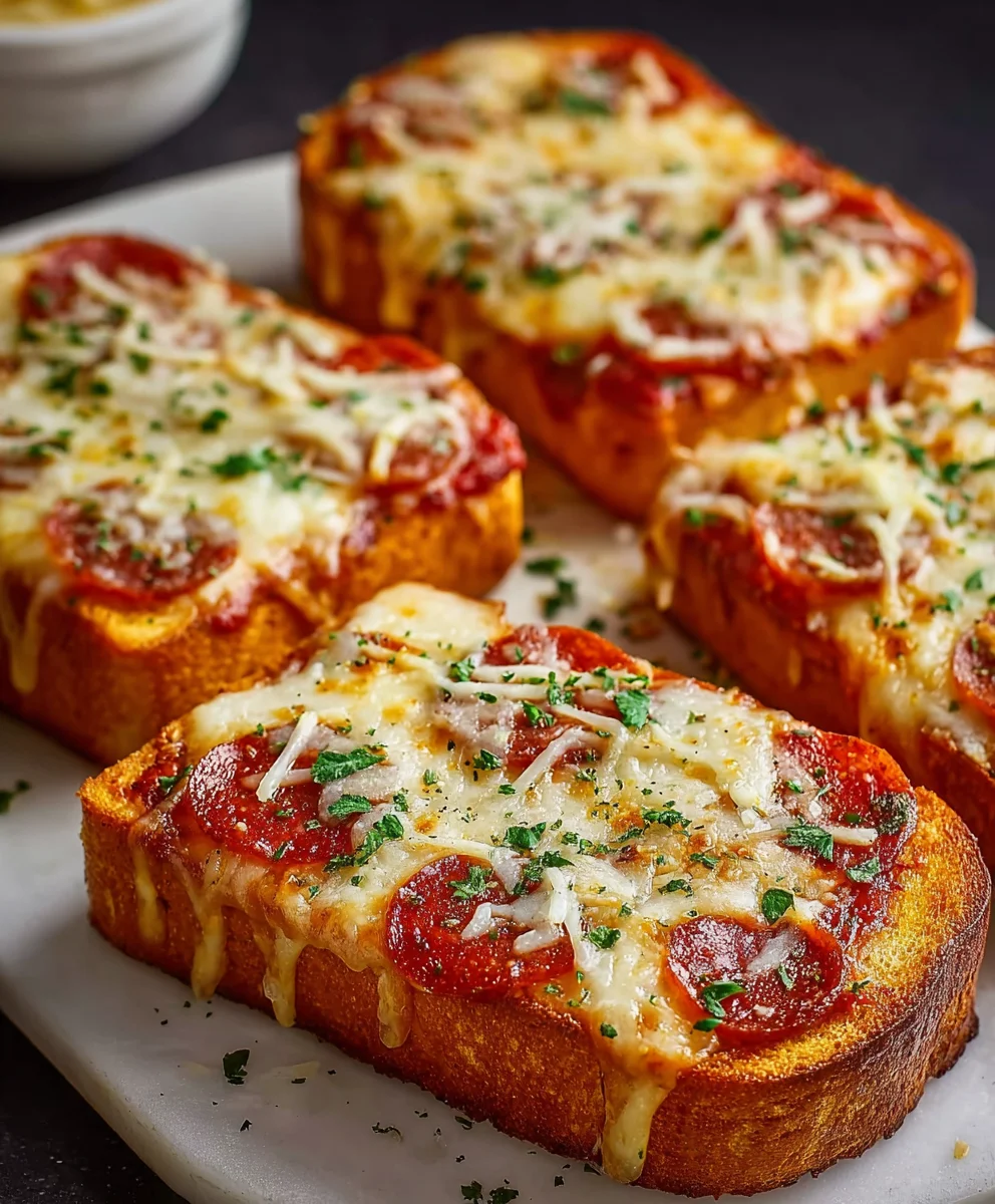 Easy Texas Toast Garlic Bread Pizza