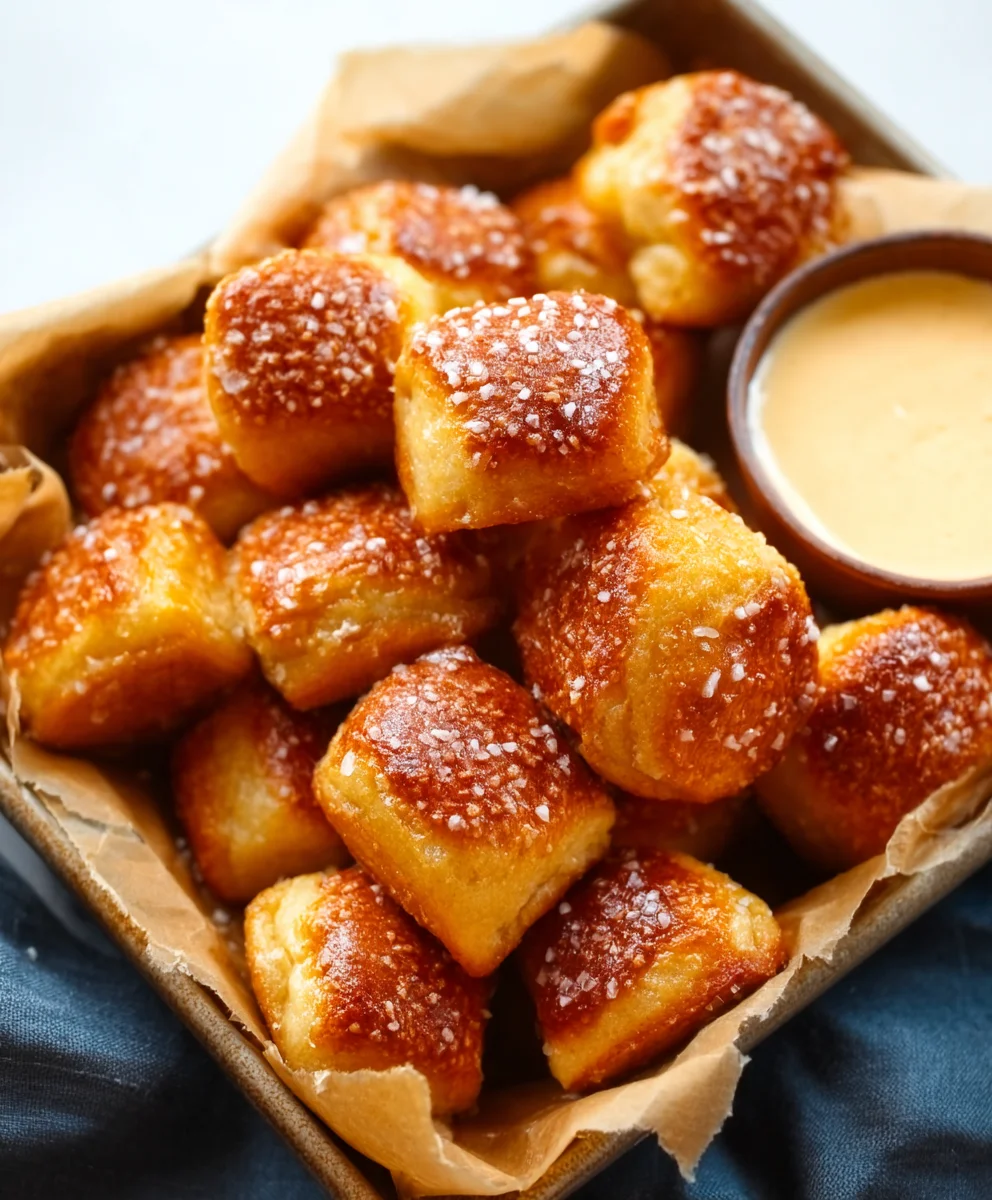 Buttery Soft Pretzel Bites- Easy Homemade Recipe