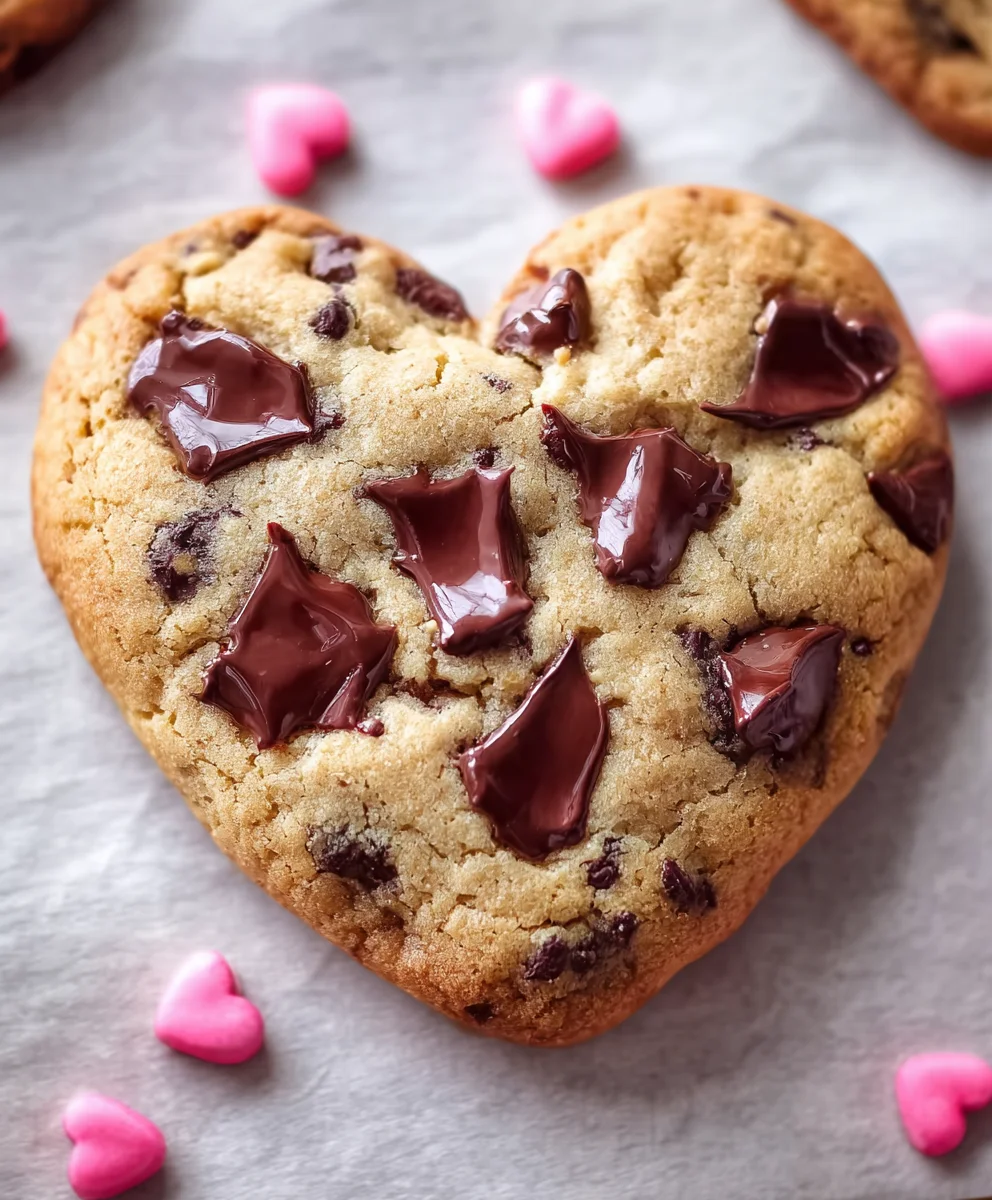 Heart Shaped Chocolate Chip Cookies-Perfectly Sweet
