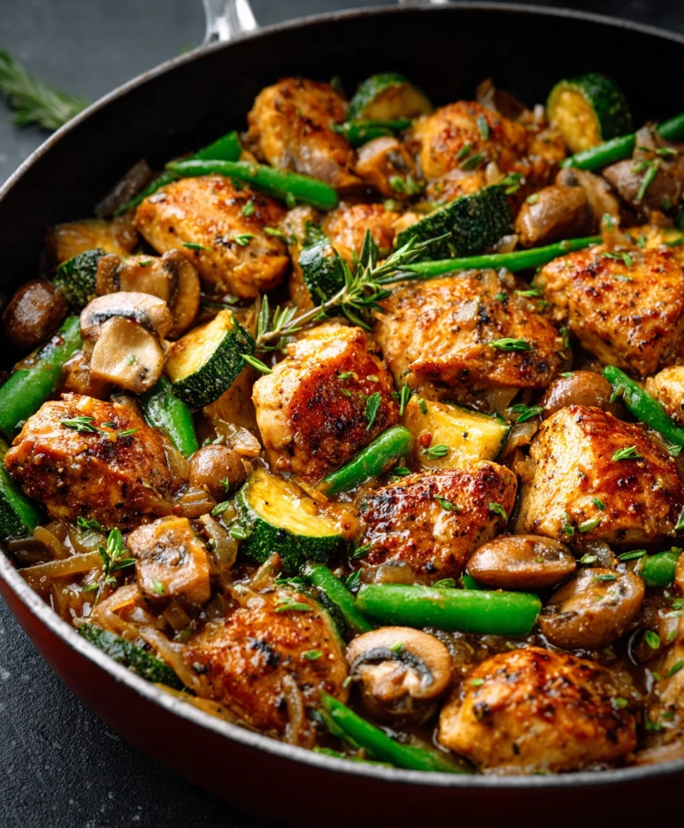 Healthy Chicken Vegetable Skillet - Quick & Easy Dinner