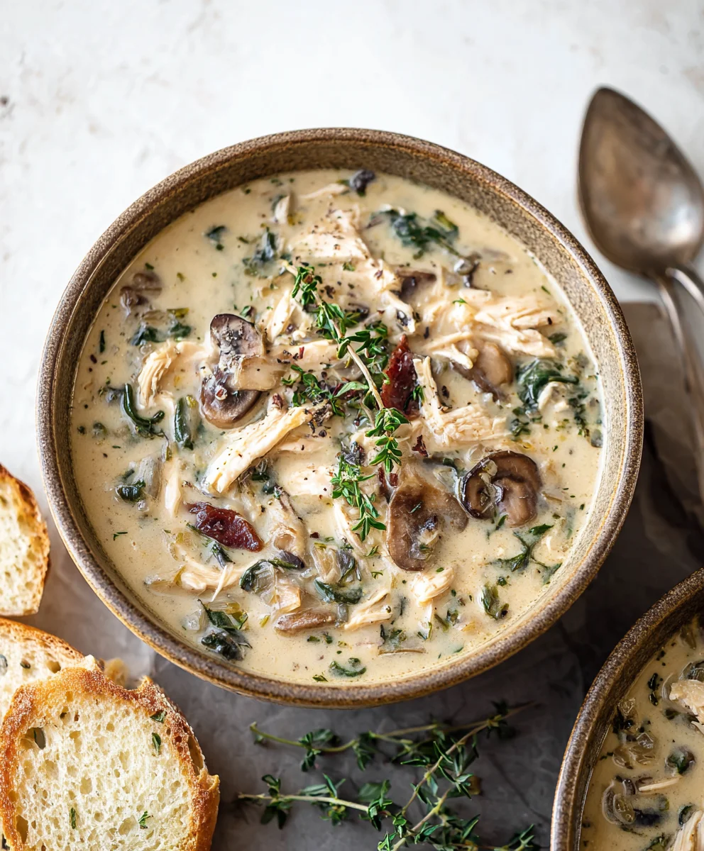 Rotisserie Chicken Mushroom Soup-Comforting & Easy Recipe