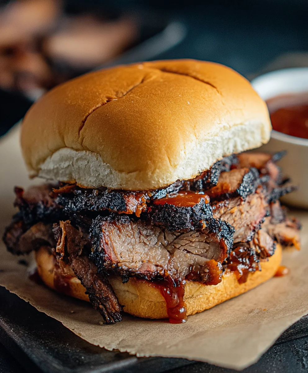Smoked Beef Brisket Sandwich