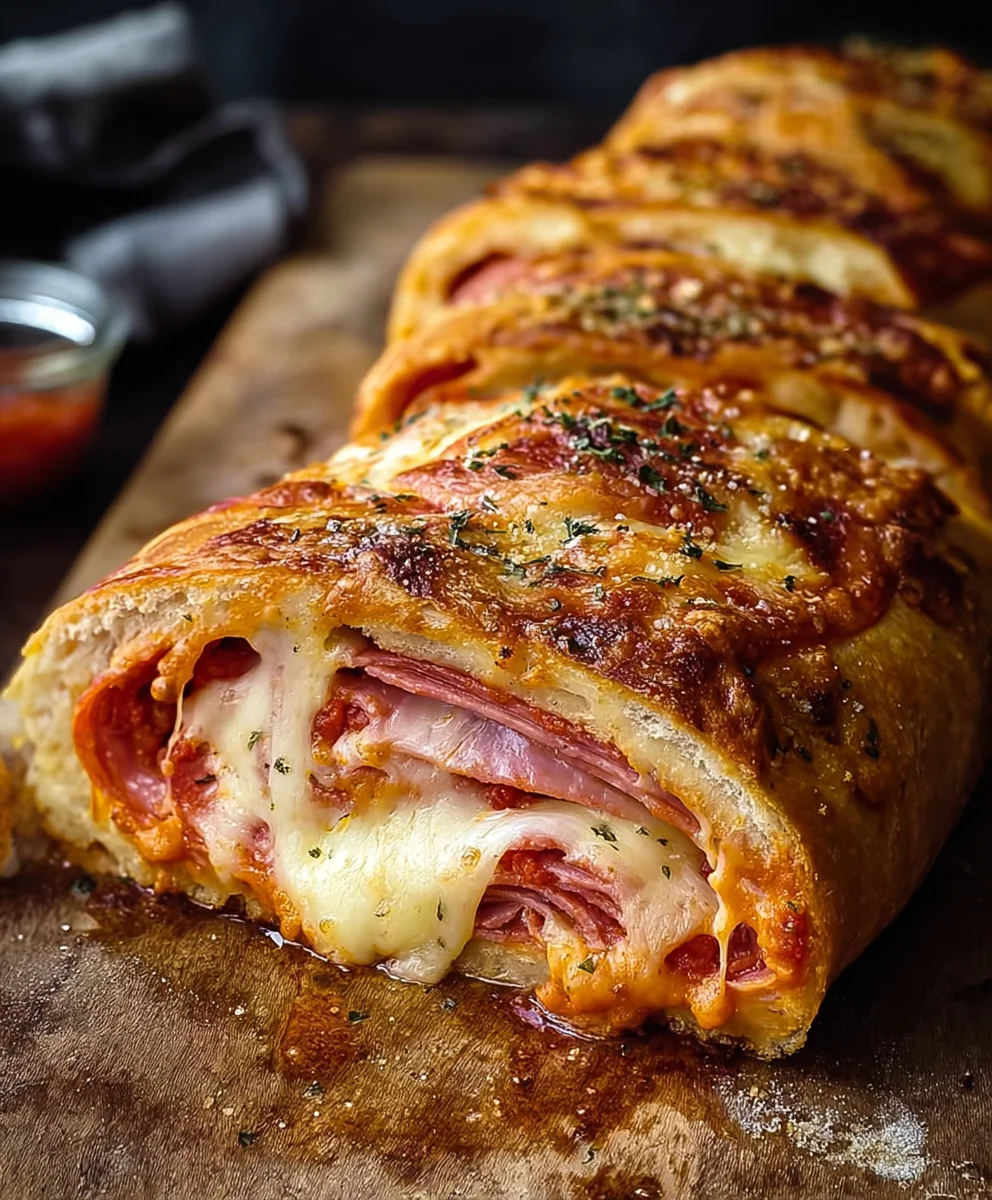 Easy Italian Stromboli Pizza - Beef & Cheese