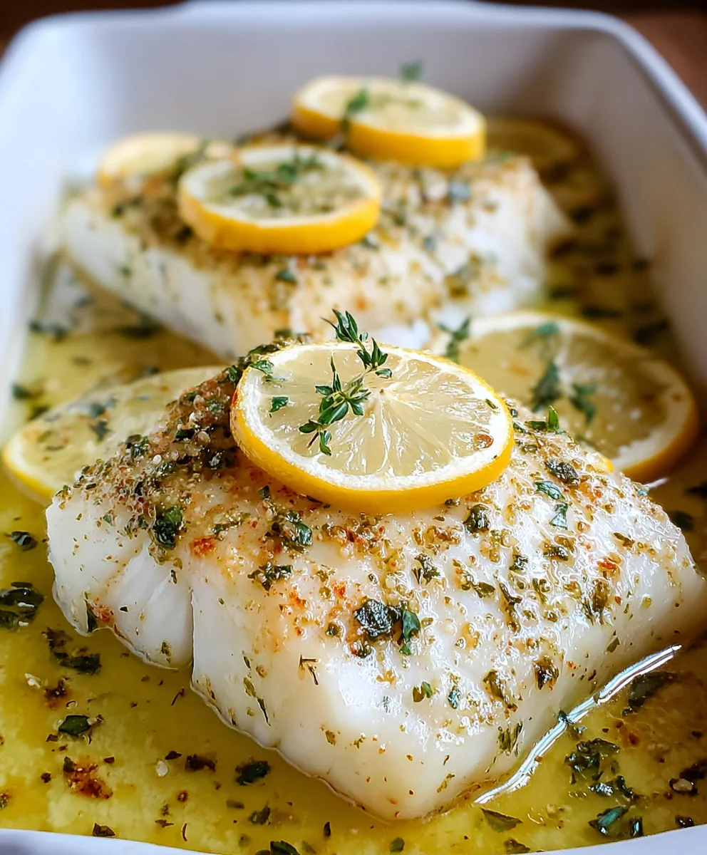 Lemon Garlic Butter Baked Cod-Easy Healthy Dinner