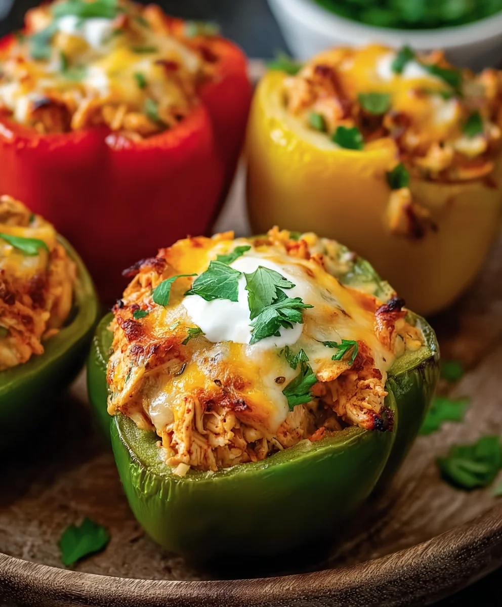 Easy Chicken Stuffed Peppers- Delicious Dinner