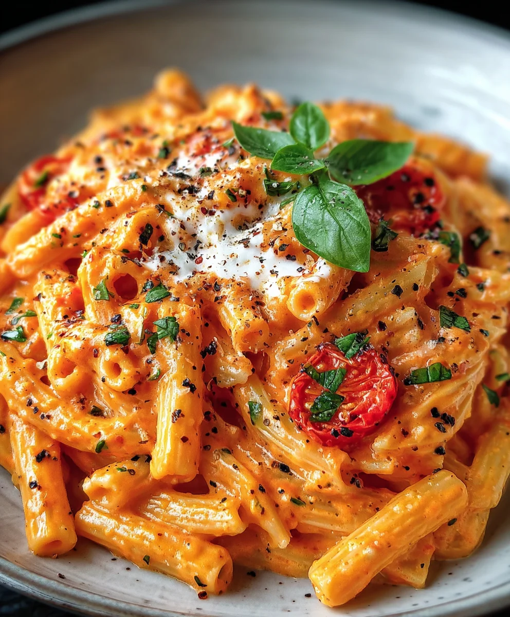 Creamy Tomato Garlic Pasta - Easy Weeknight Dinner