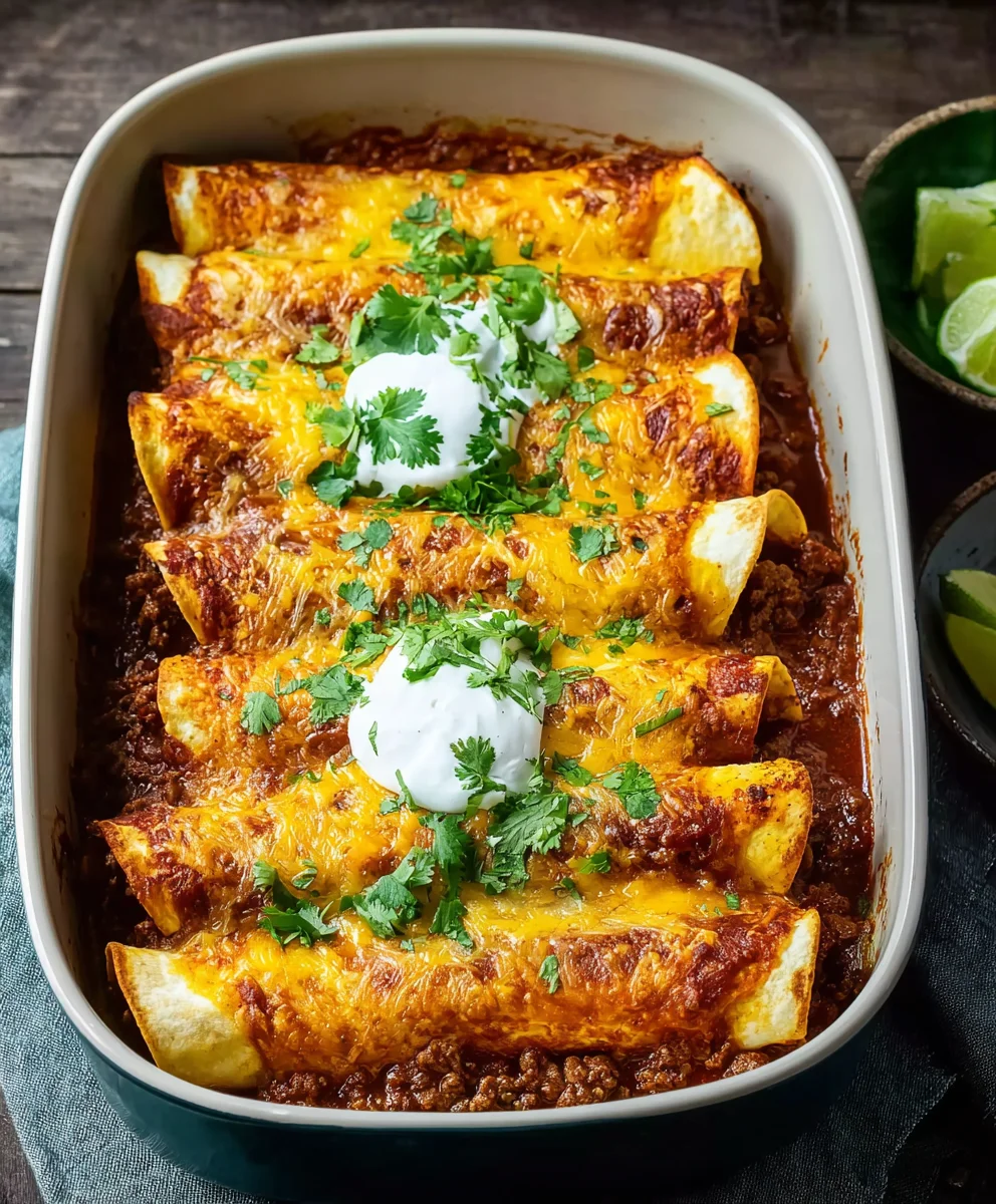 Easy Tex-Mex Beef Enchiladas Recipe