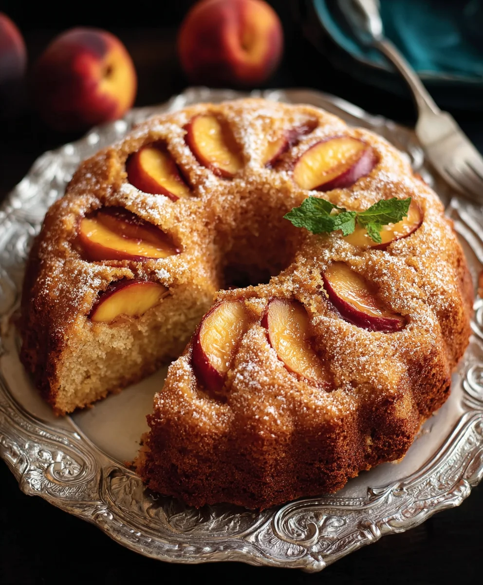 Vegan Peach Coffee Cake - Easy Moist & Delicious Recipe