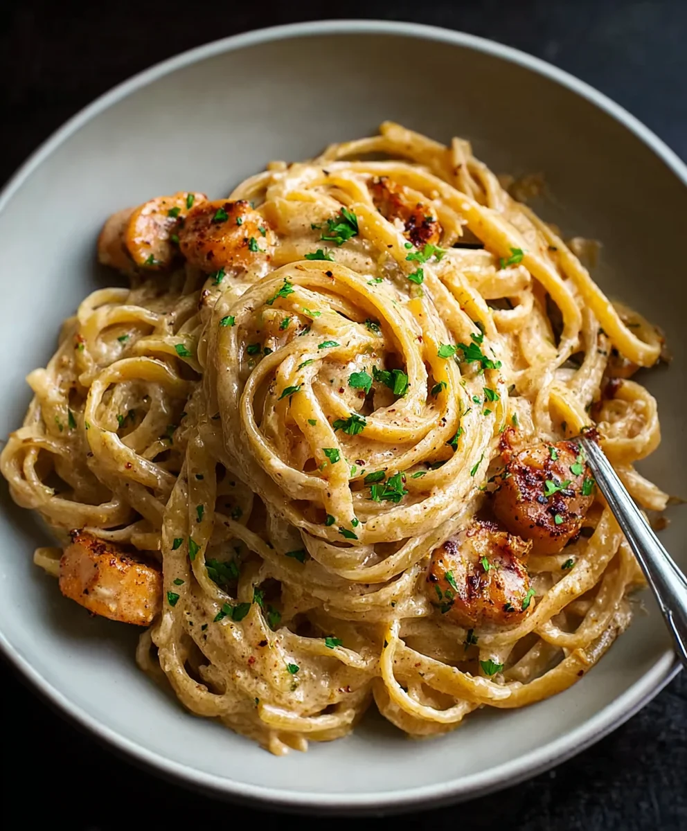Creamy Cajun Beef Linguine Recipe