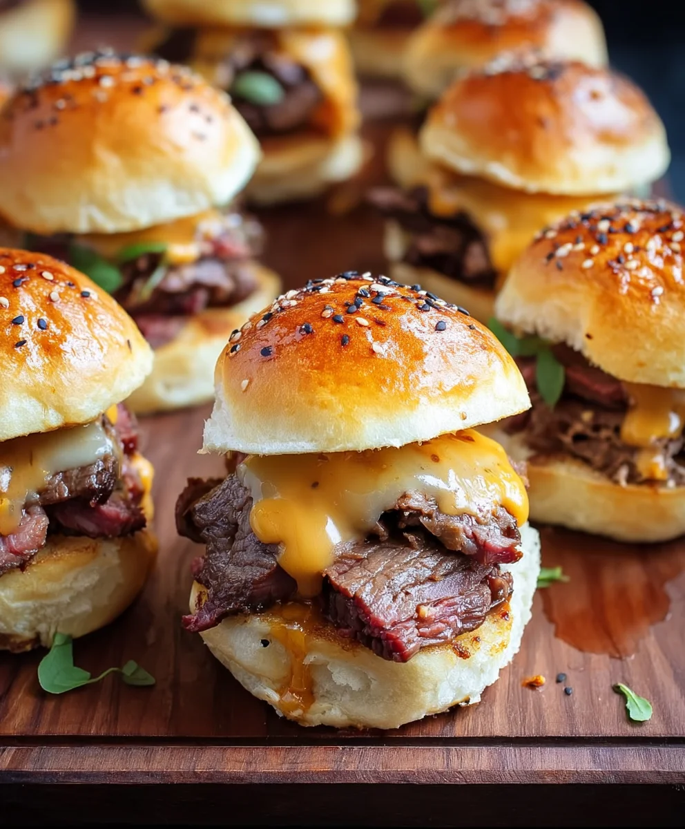 Easy Roast Beef Cheddar Sliders Recipe