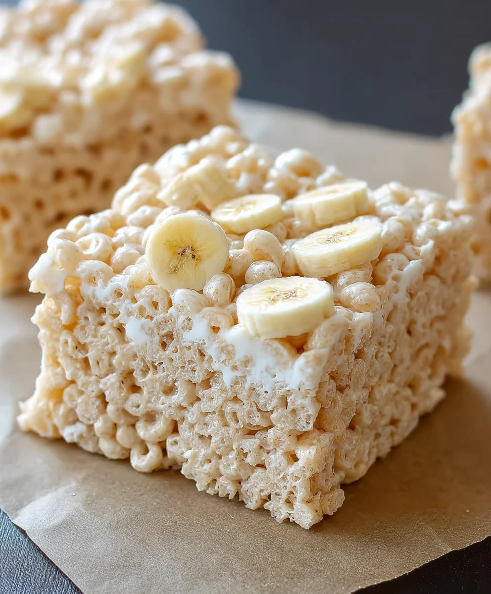Banana Pudding Rice Krispie Treats-Easy Dessert