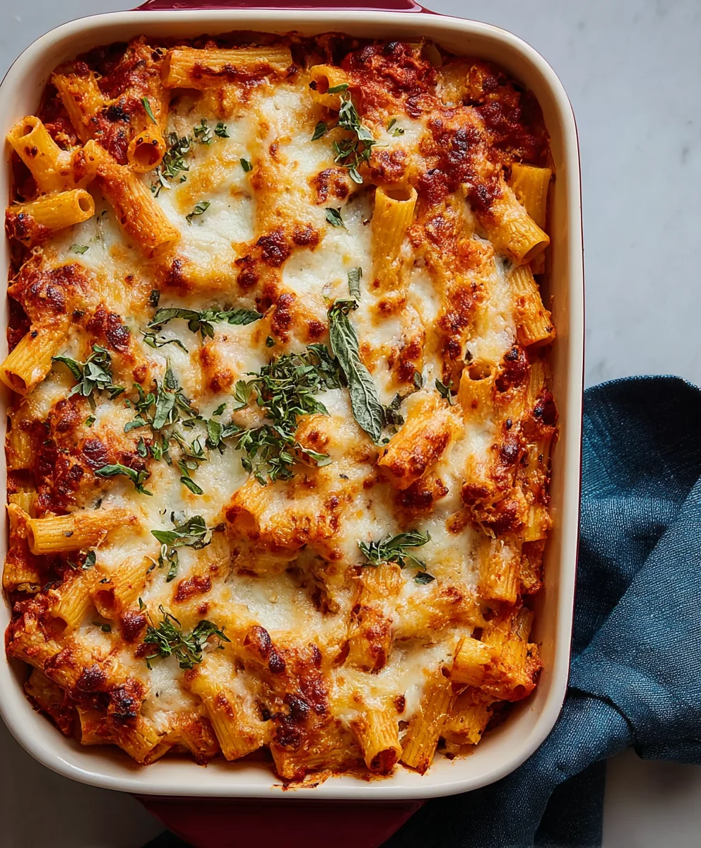 Three Cheese Baked Ziti - Comfort Food Classic