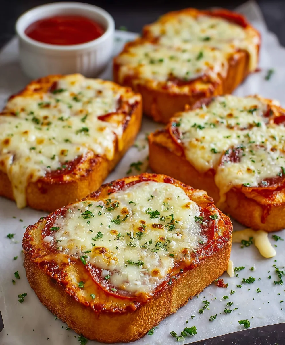 Easy Texas Toast Garlic Bread Pizza Recipe