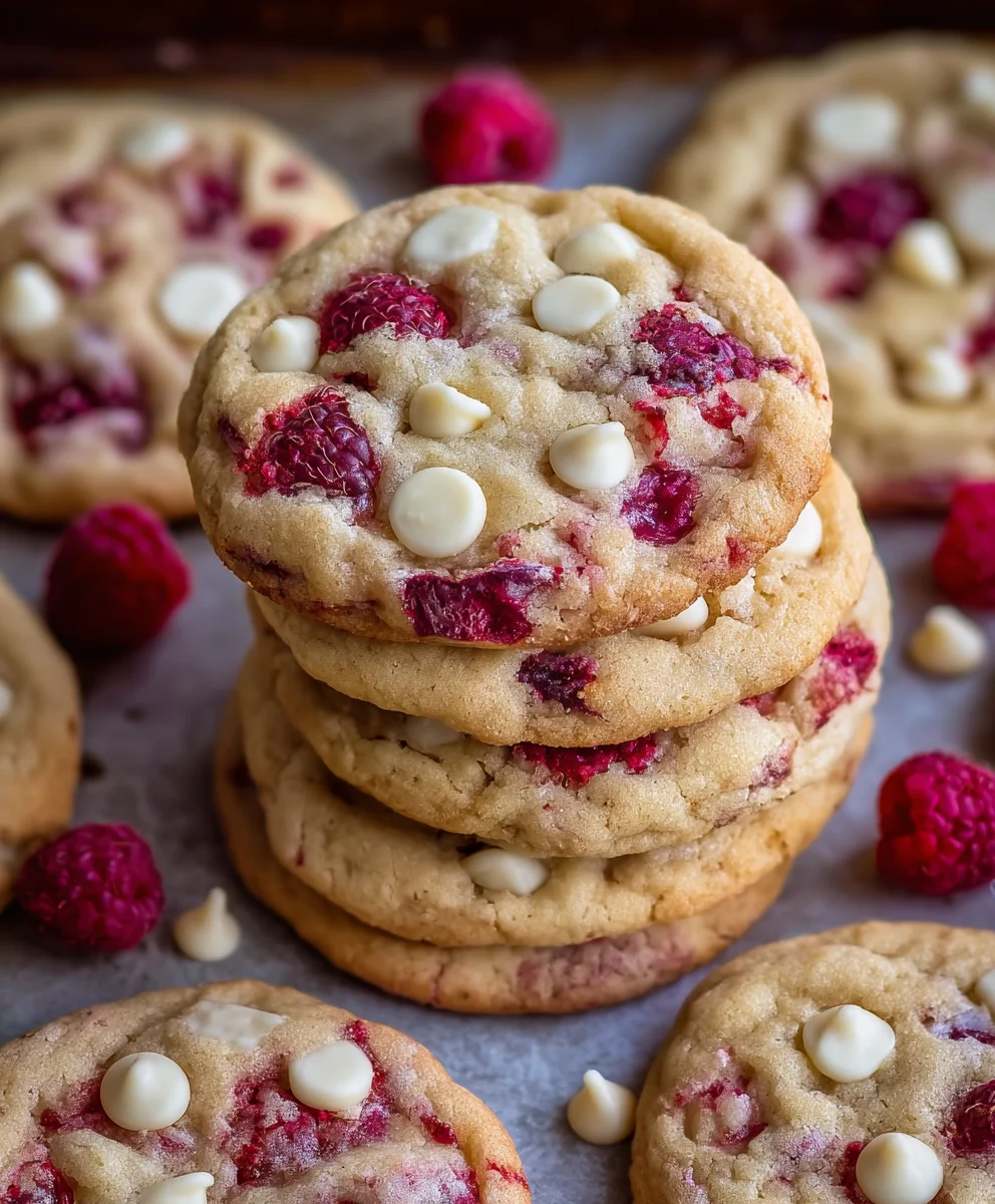 Raspberry White Chocolate Cookies-Easy Festive Bake