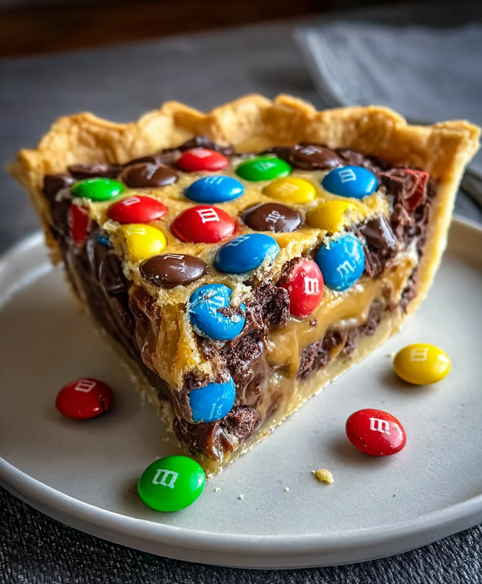 M&M Chocolate Chip Pie Recipe- Delicious Dessert