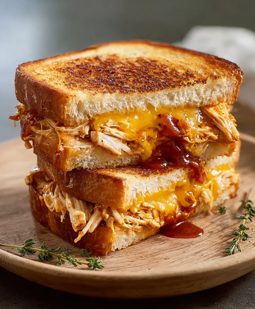 BBQ Chicken Grilled Cheese - Smoky Sweet Melt