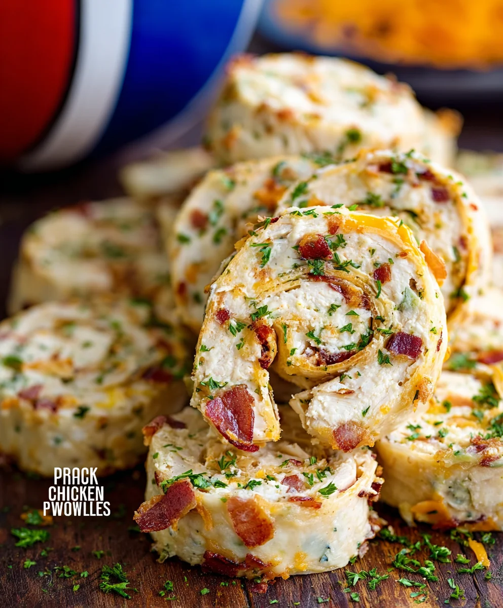 Easy Crack Chicken Pinwheels-Game Day Appetizer