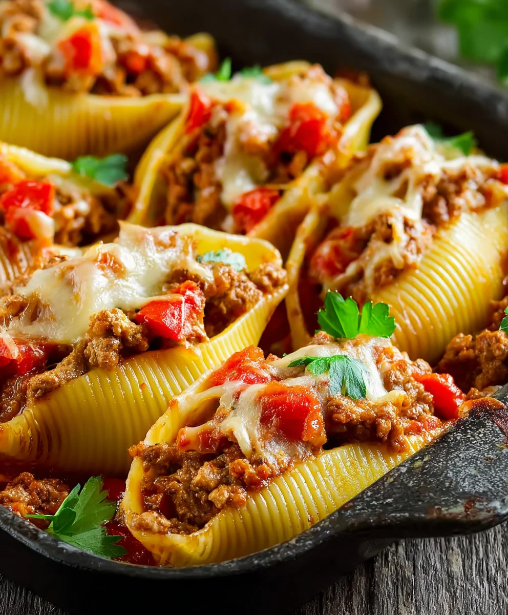 Beef Taco Stuffed Shells