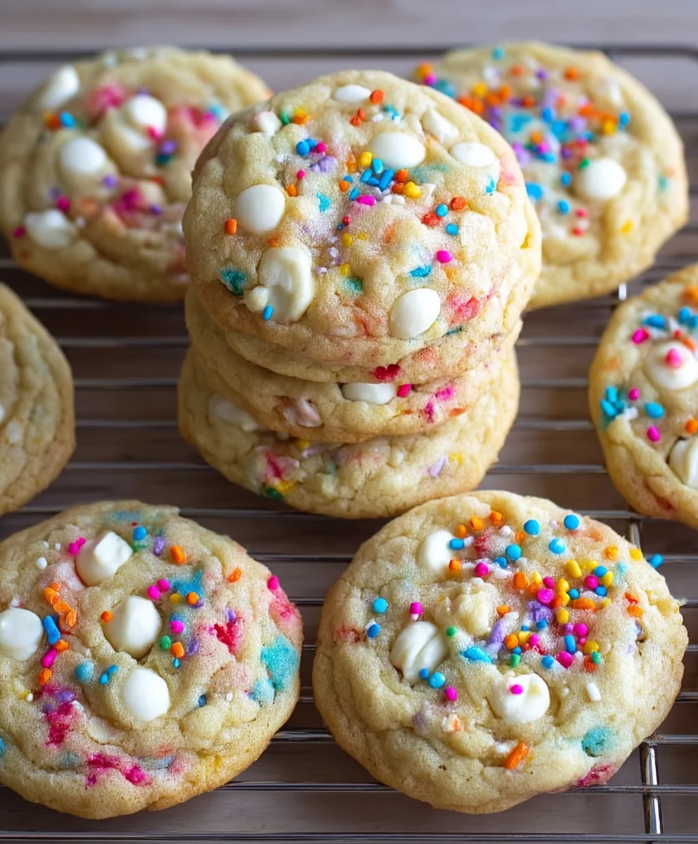 White Chocolate Confetti Cookies - Easy Recipe