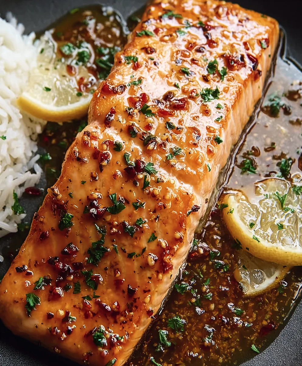 Hot Honey Glazed Salmon-Sweet & Spicy Recipe