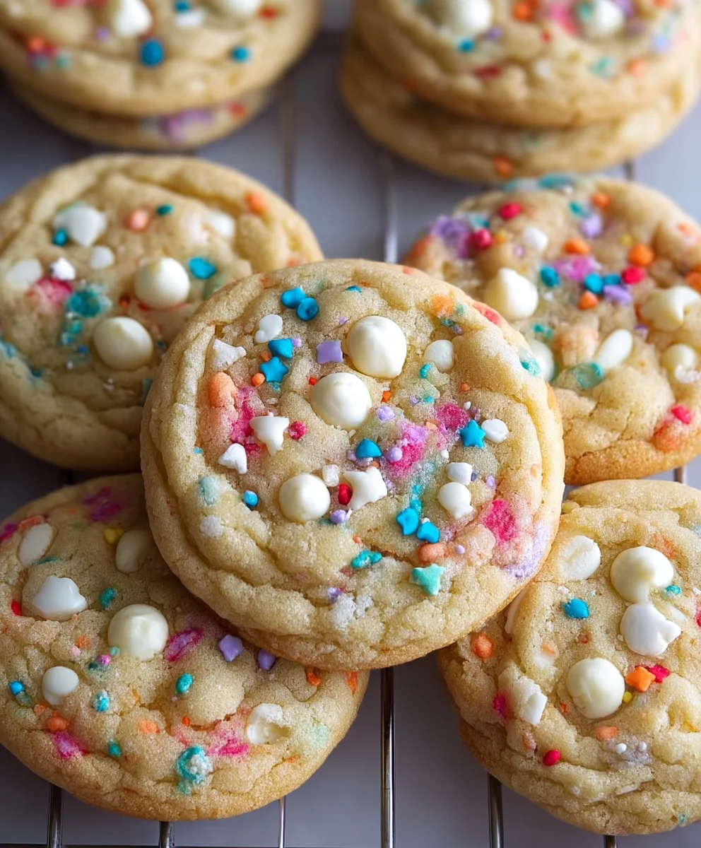 White Chocolate Confetti Cookies - Easy Recipe