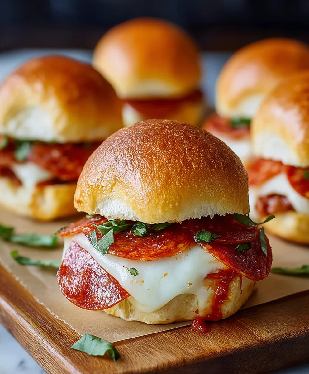 Beef Beef Pepperoni Pizza Sliders- Easy Party Appetizer