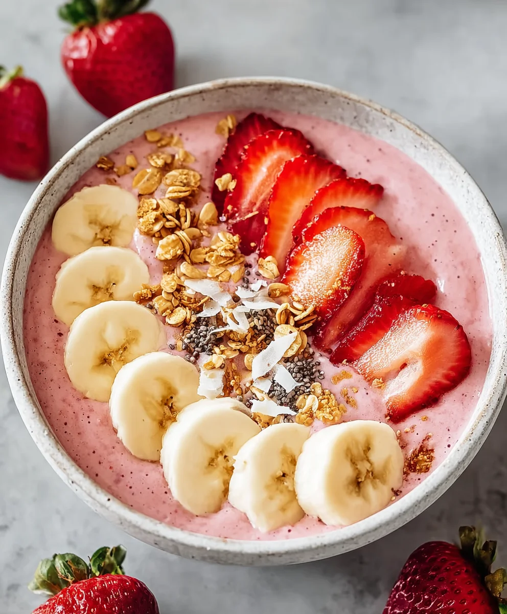 Strawberry Banana Smoothie Bowl - Delicious & Easy Recipe