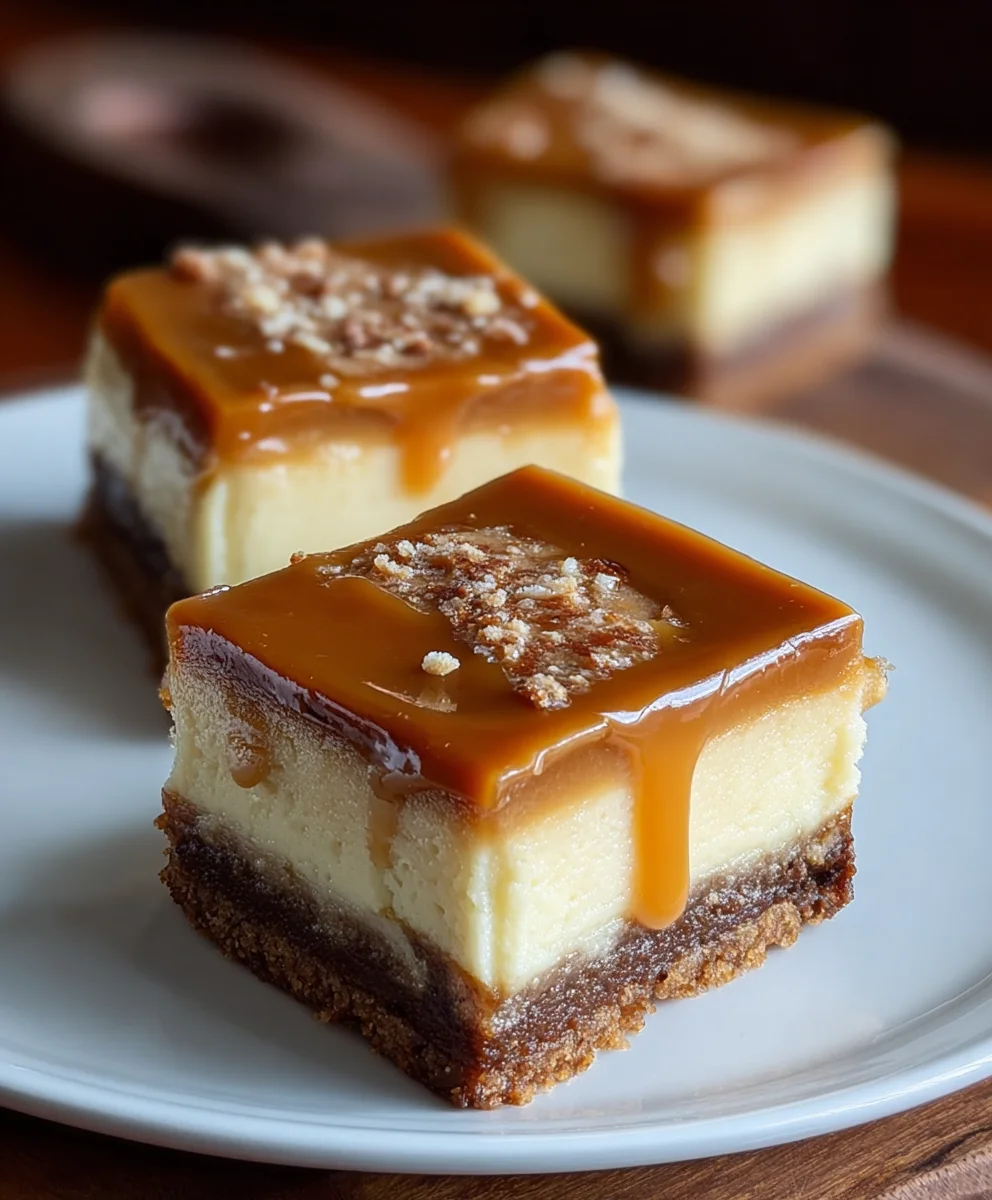 Dulce de Leche Cheesecake Bars-Sweet Caramel Dream