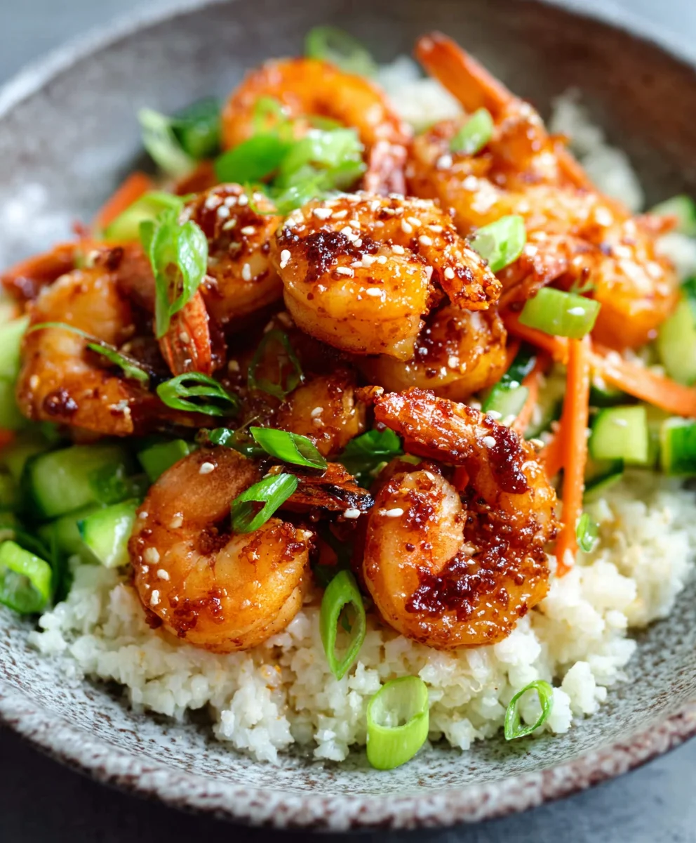 Honey Garlic Shrimp Bowls- Quick & Easy Recipe