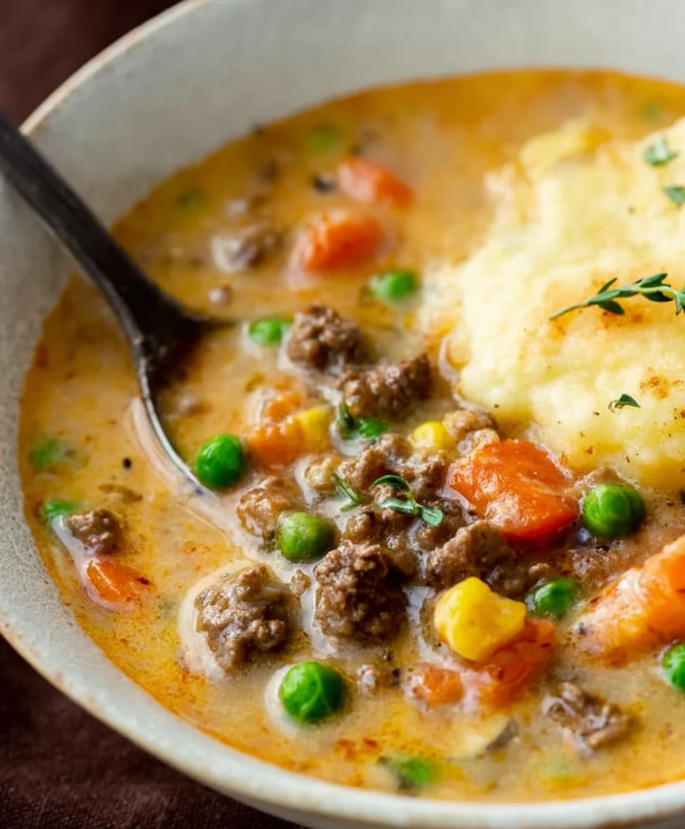 Hearty Beef Shepherd's Pie Soup